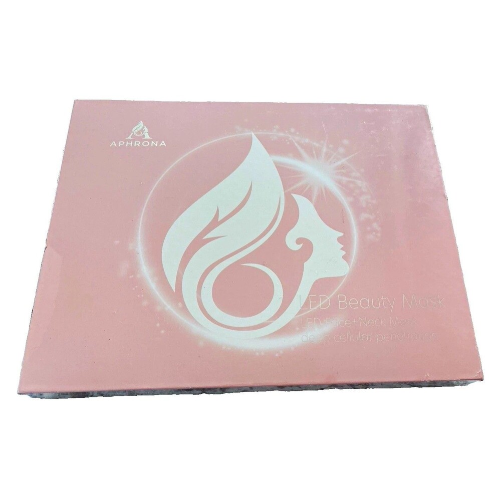 APHRONA Pink LED Light Therapy Mask, Face & Neck Beauty Skincare Treatment